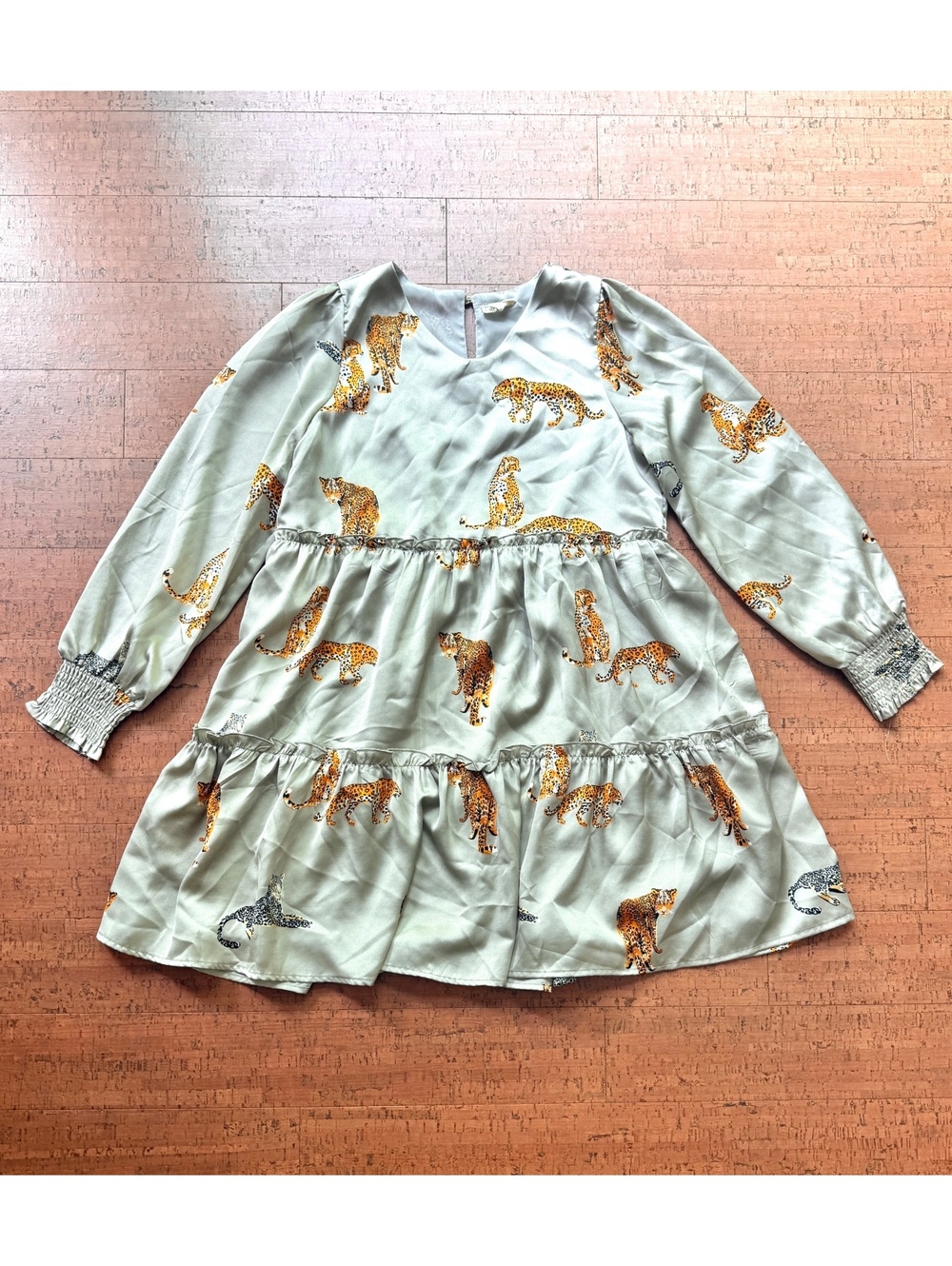 Hayden Girls Leopard Print Tiered Dress Size XL